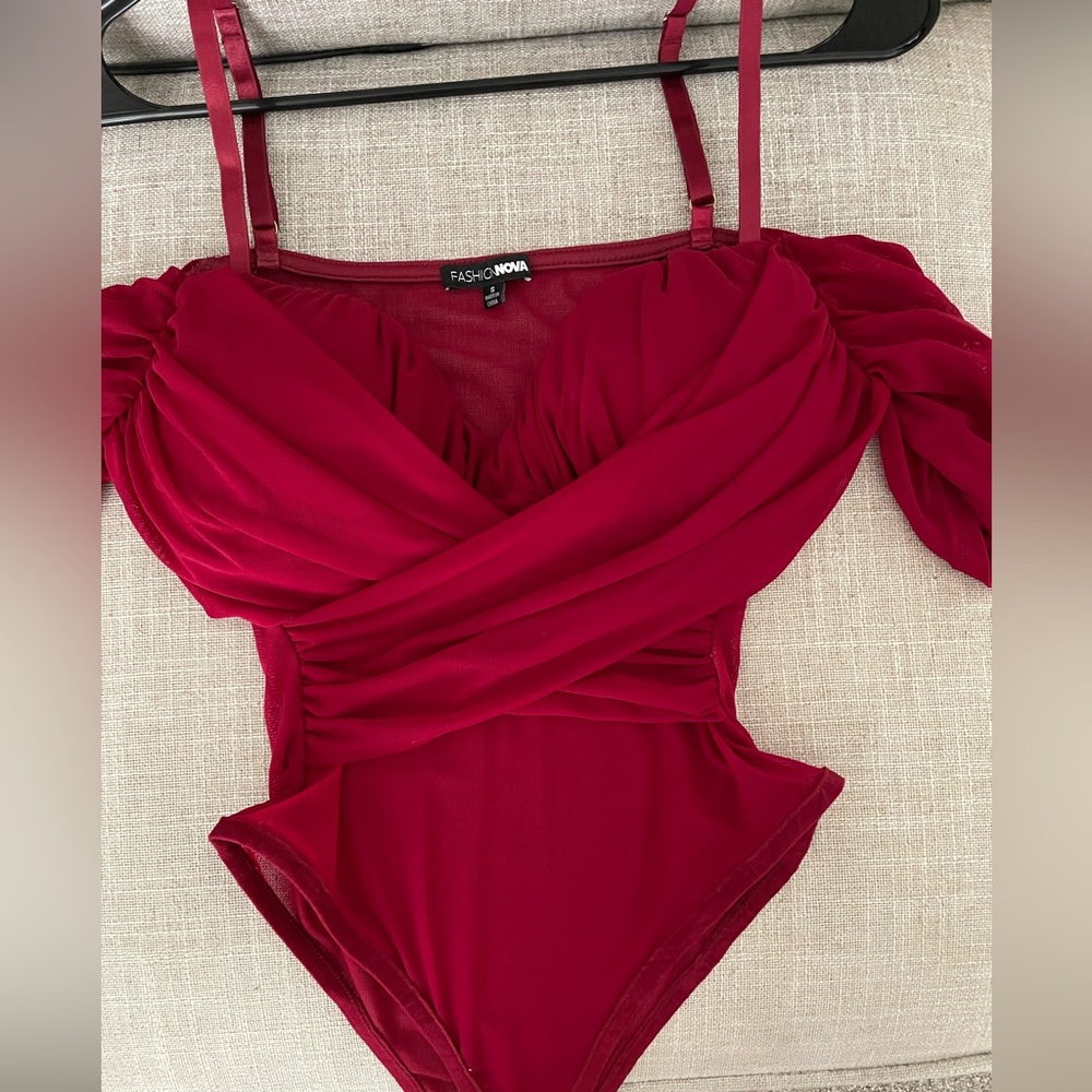 Wine mesh bodysuit 🍷